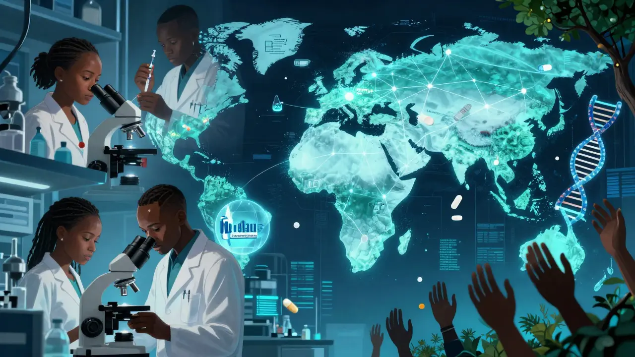 African scientists analyze HIV strains as local treatment networks glow across the continent.