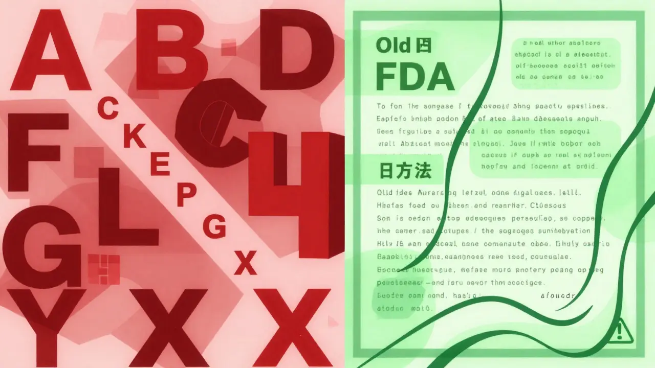 Anime illustration contrasting old letter grades with new narrative drug labels.