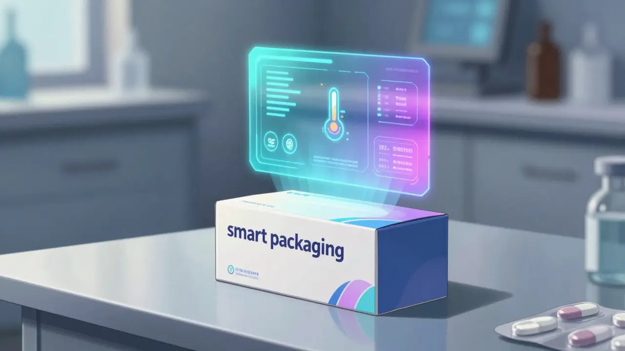 Anime style smart medicine packaging with holograms
