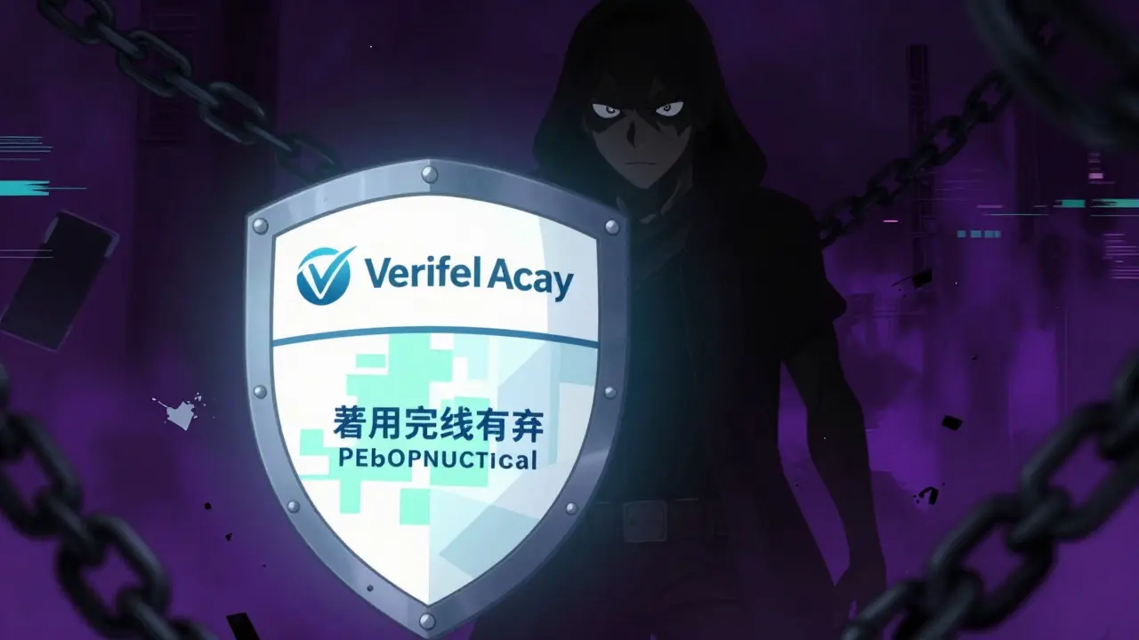 Heroic shield blocking shadowy scam figure in anime medical safety scene